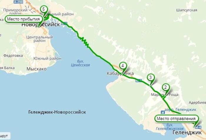 Карта новороссийска маршрутки