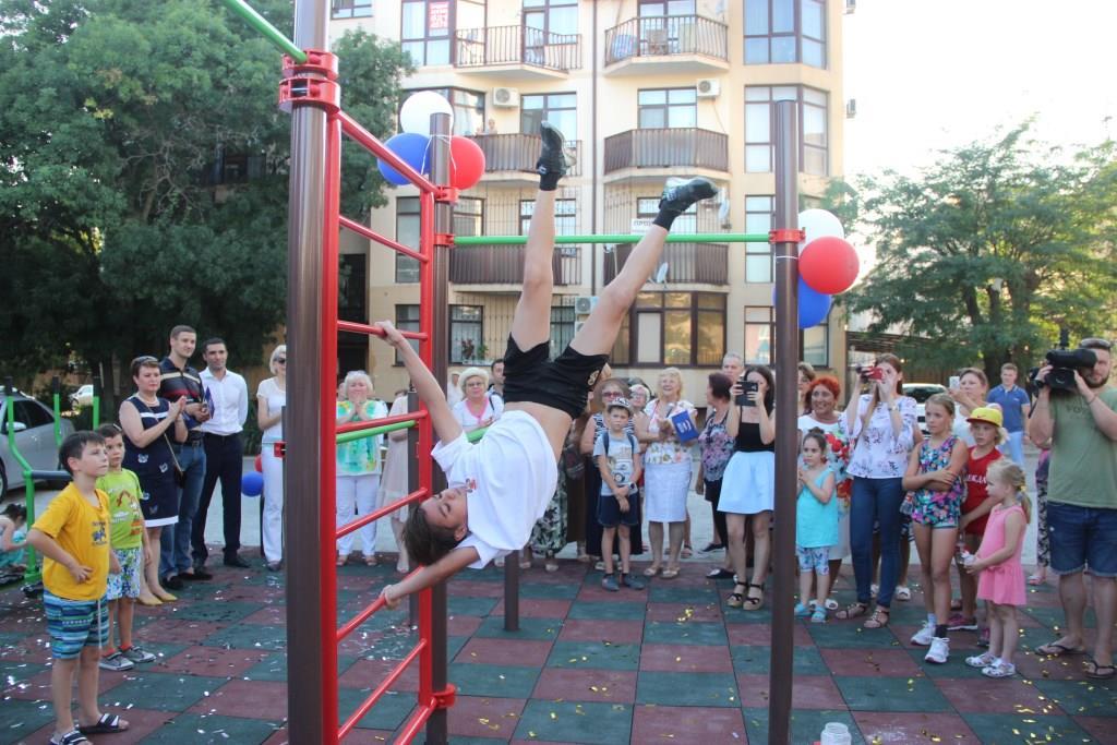 Открытие спортивной площадки на ул. Жуковского, Геленджик